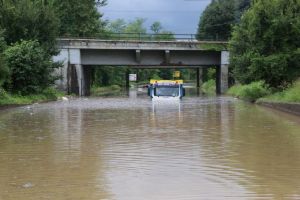 Un'immagine dell'alluvione