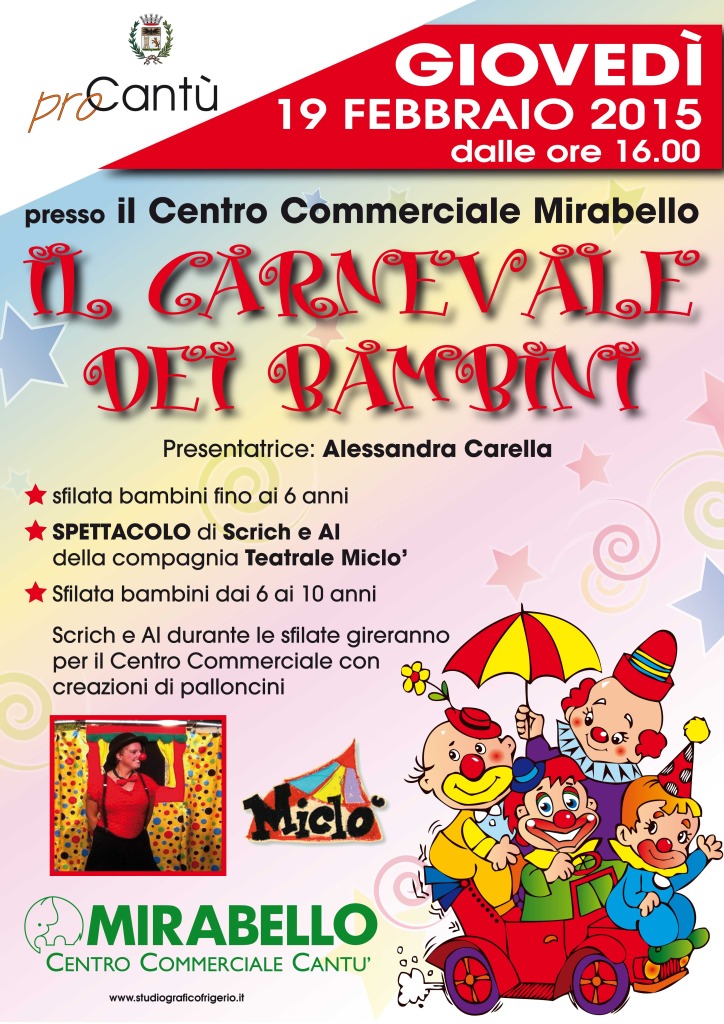 CARNEVALE dei BAMBINI 2015