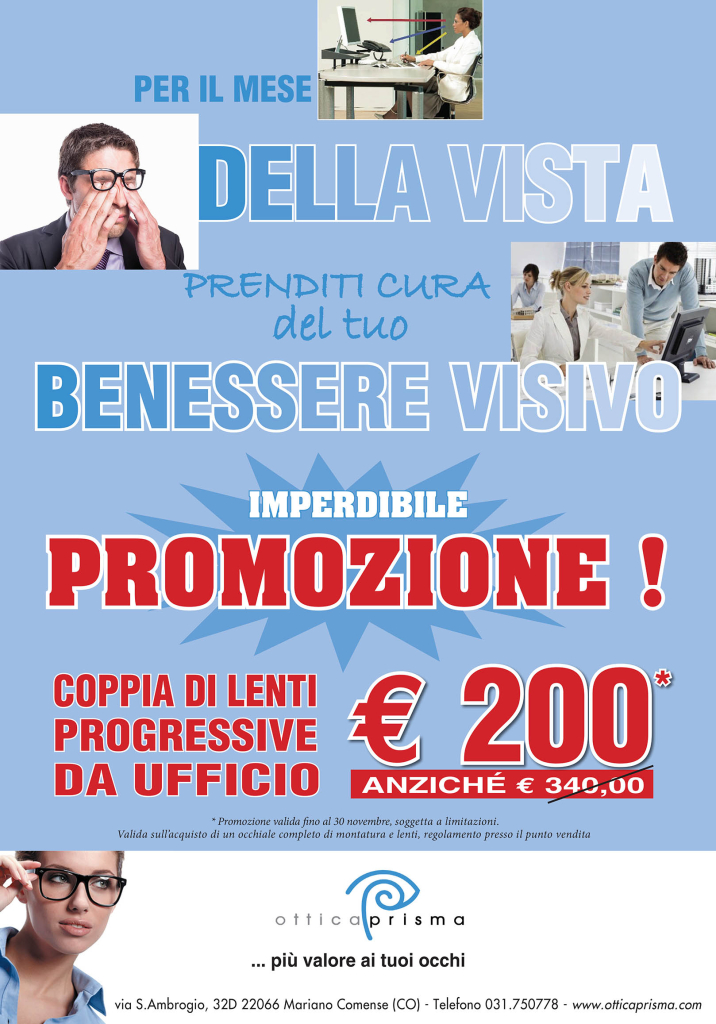 Promozione lenti progressive Ottica Prisma