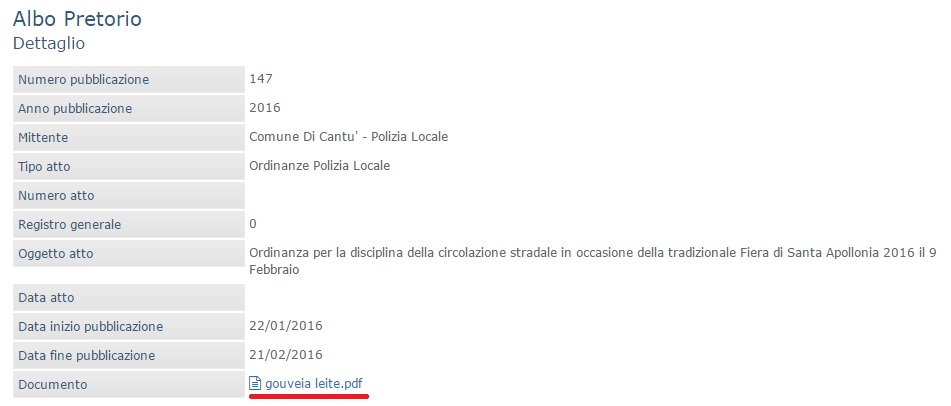 albo pretorio cantù errore