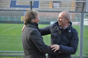 Da sinistra, due ex giocatori del Como anni '80