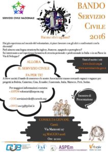 Bando Servizio Civile 2016