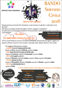 Bando Servizio Civile 2016