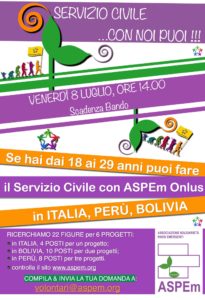 Bando Servizio Civile Aspem 2016