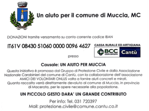 Iban Raccolti Fondi Muccia