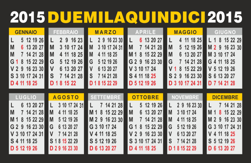 calendario 2015 annuale